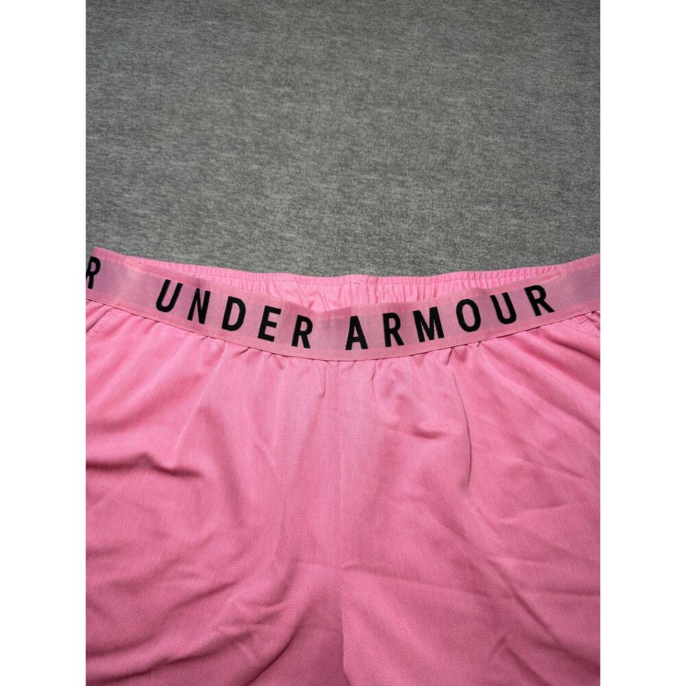 Under Armour Women’s Athletic Shorts-Large/Pink/Loose/Running/Gym/Pockets - Picture 6 of 12
